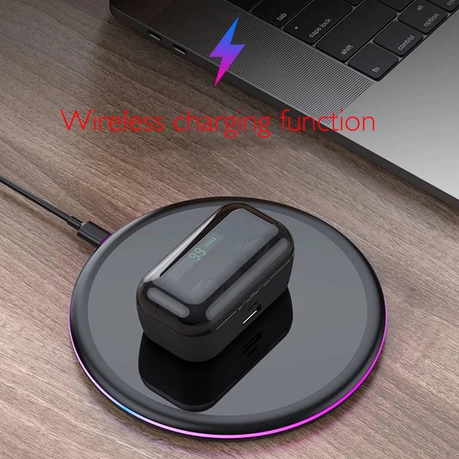 

G6S TWS 5.0 Wireless Bluetooth earphones headphones super bass earbud with mic for xiao mi LED power display wireless charging