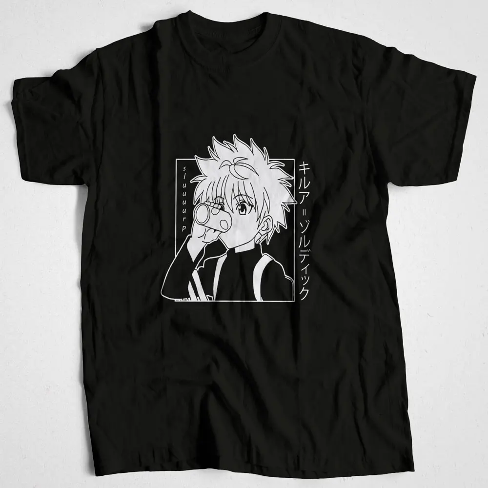 Women T-Shirt Screen-Print Anime Manga Zoldyck Hunter-X-Hunter Kawaii Fitted Tops Tee