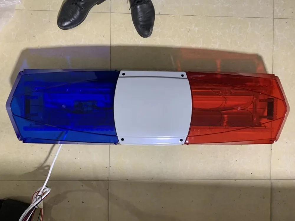Police lightbar with siren and built in speaker law enforcement emergency vehicle warning light bar car flash strobe lightbar