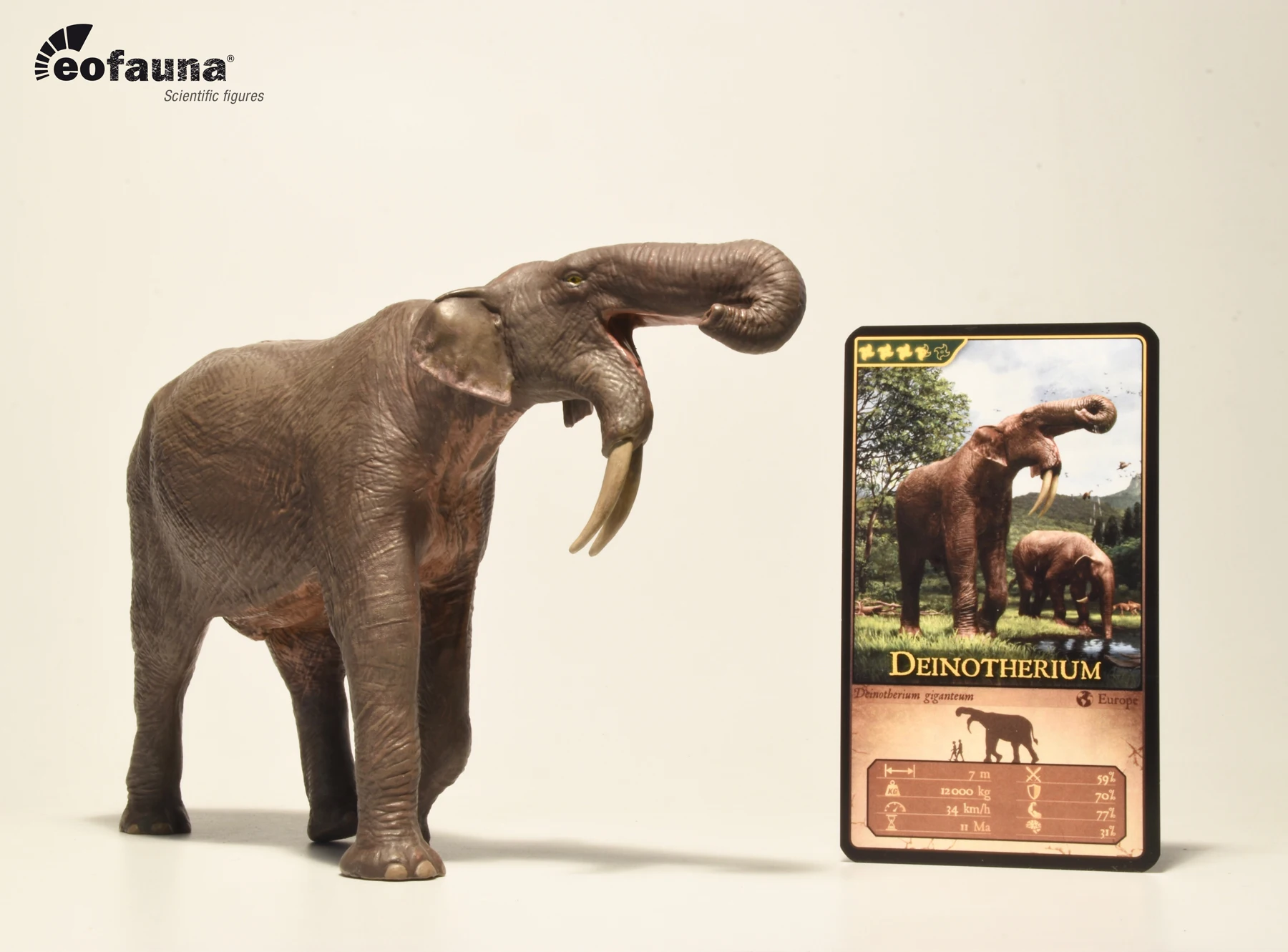 Коричневый Eofauna 1/35 статуя Deinotherium достаринная фигурка животного Коллекционная игрушка слон Рождественский подарок реалистичная модель ПВХ игрушки - Цвет: Коричневый