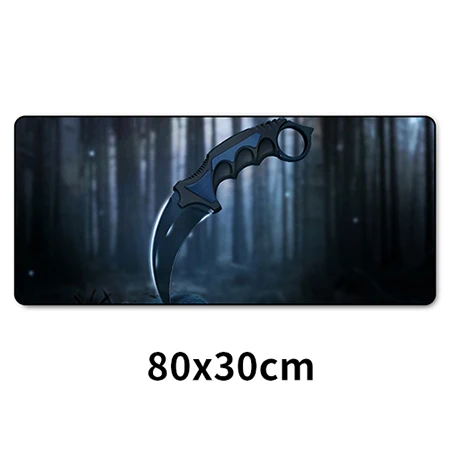 085 CSGO Butterfly Knife Skin Large Mouse Pad CS GO Knife Counter Strike Gaming Keyboard Mouse Pad Mat for BoyFriend Gifts 80*30 CM - Цвет: 085