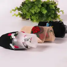 10 комплектов, модные женские кружевные носки, прозрачные шелковые эластичные носки, тонкие ультратонкие прозрачные короткие носки с цветком, уличная одежда