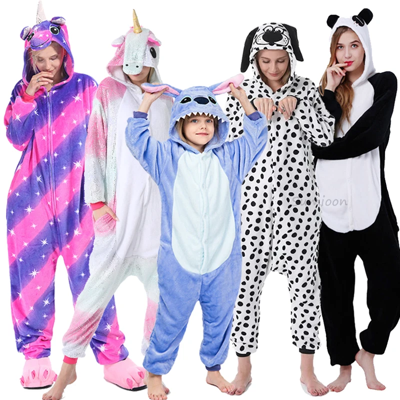 

Girls Boys Winter Pajamas Sleepwear Kugurumi Unicorn Cartoon Panda Animal Onesies Pyjamas Kids Flannel Warm Children Pajamas