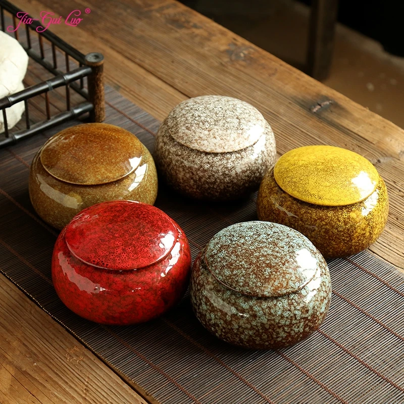 

JIA-GUI LUO Ceramic Tea Caddies Tea Bag Storage Box Tea Container Tea Tins Tea Box Tea Storage Tea Organizer D115