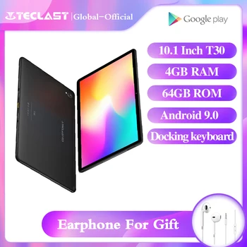 

Teclast T30 tablet 10.1 inch android 9.0 MTK Octa Core A73 4GB RAM 64GB ROM 2.5D Glass Screen Front 5MP/Back 8MP Camera Type-C