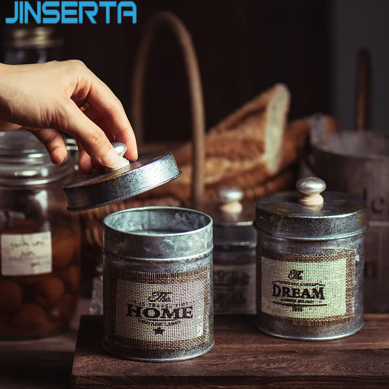 JINSERTA античный металлический ящик для хранения орехов банка для хранения закусок кухонная посуда Органайзер настольная коробка для мелочей реквизит для фотографии