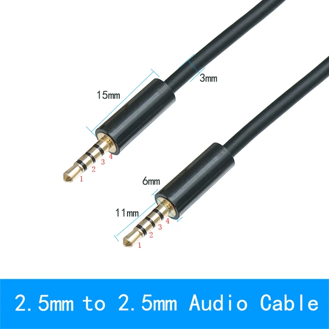 8M 4 kutuplu 2.5mm için 2.5mm ses Video kablosu jakı 2.5 erkek kablo