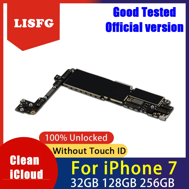 

Good Tested Logic Board For iPhone 7 Motherboard With IOS System 32GB 128GB 256GB Unlock For iPhone 7 Mainboard Without Touch ID