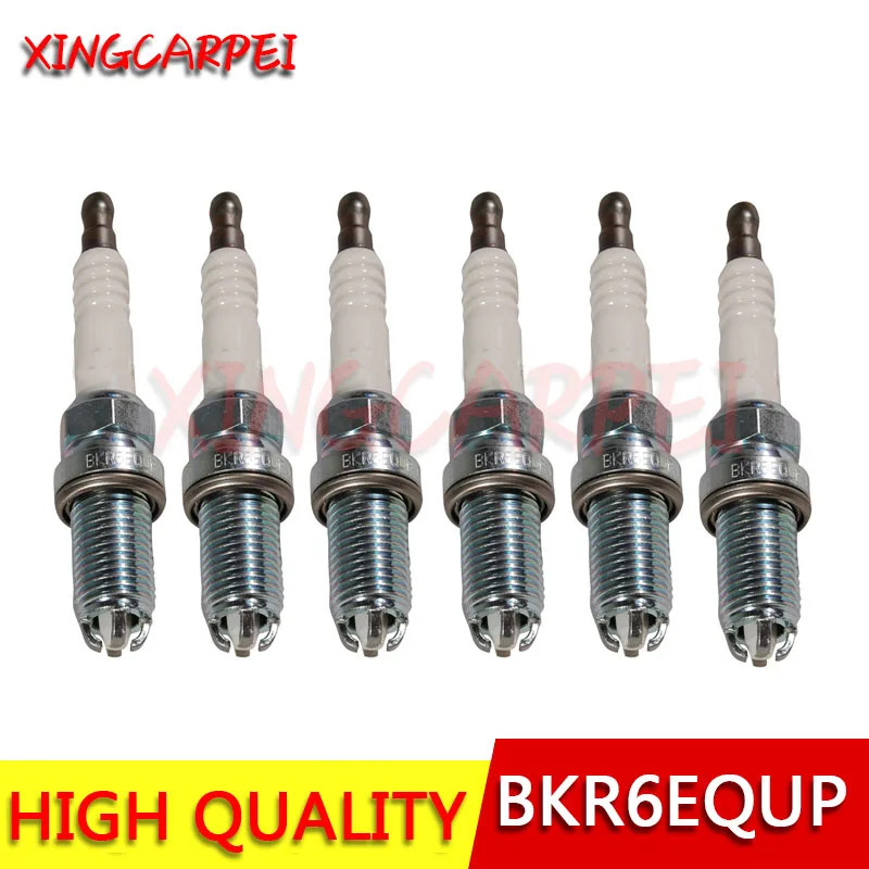 Высококачественная 6 шт./лот BKR6EQUP 12120037607 Свеча зажигания для BMW M62 M54 E38 E65 E34 E36 E39 E46 Z3
