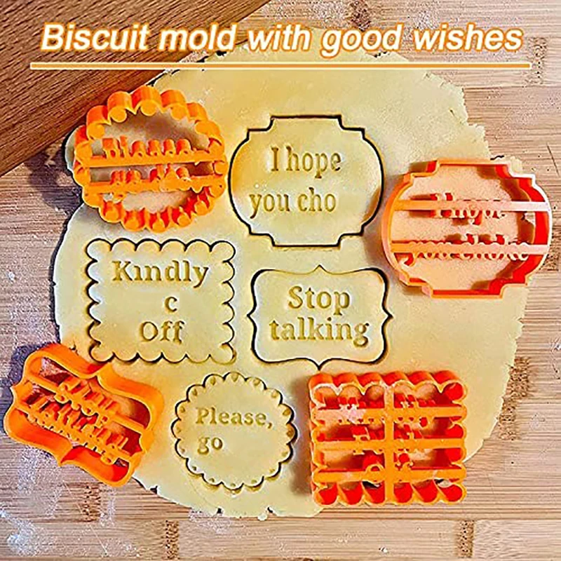 Cookie Molds With Good Wishes Cookie Form with Fun Cookie Moulds For Baking Biscuit Cutters
