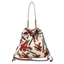 Стиль Женская сумка модная сумка через плечо корейский стиль холст ретро двойной нагрудник сумка поколение жира