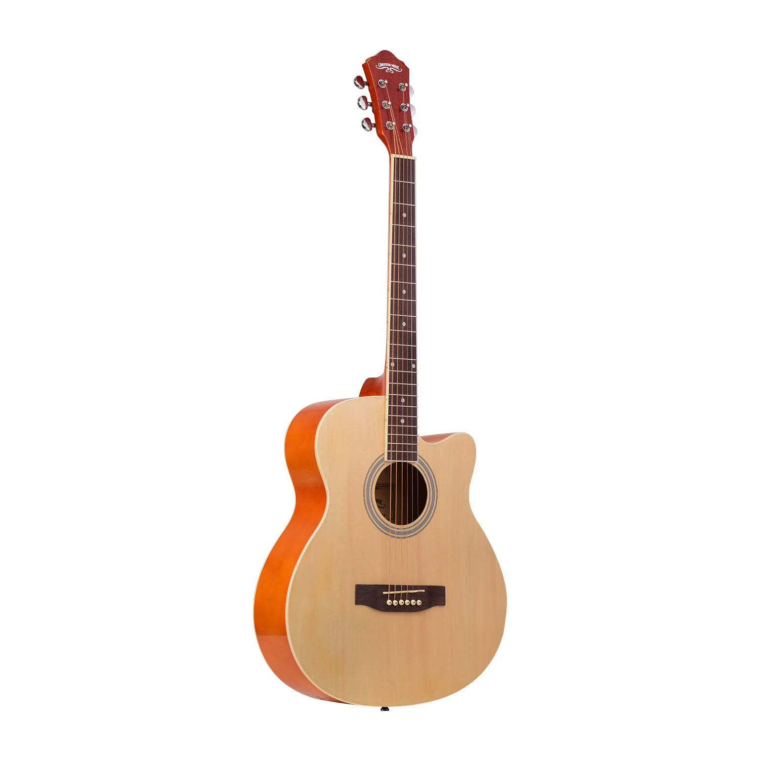40 дюймов гитара Cutaway акустическая народная гитара 6 струн Липа с ремешком Gig Bag Capo медиаторы