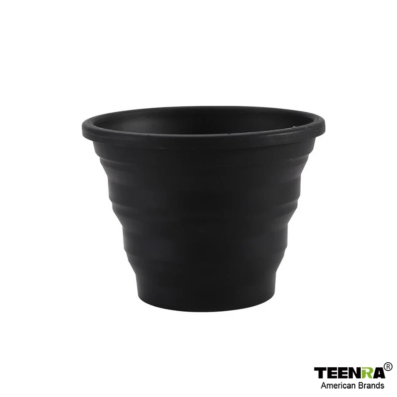 Black TEENRA силиконовые складные Домашние животные силиконовая миска собачий контейнер для еды хранения Floding чашка с домашними животными маленькие Mudium аксессуаров для домашних питомцев собак - Цвет: Black