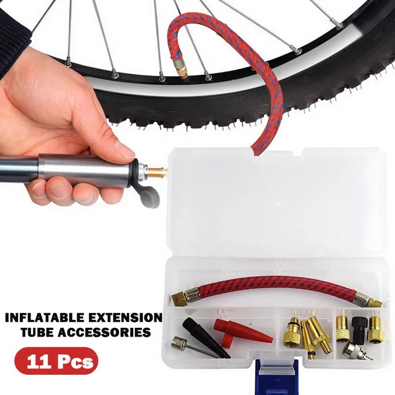 11Pcs Bike Air Pump Hose Tip For Tire Inflater Adapter Inflatable Pumps