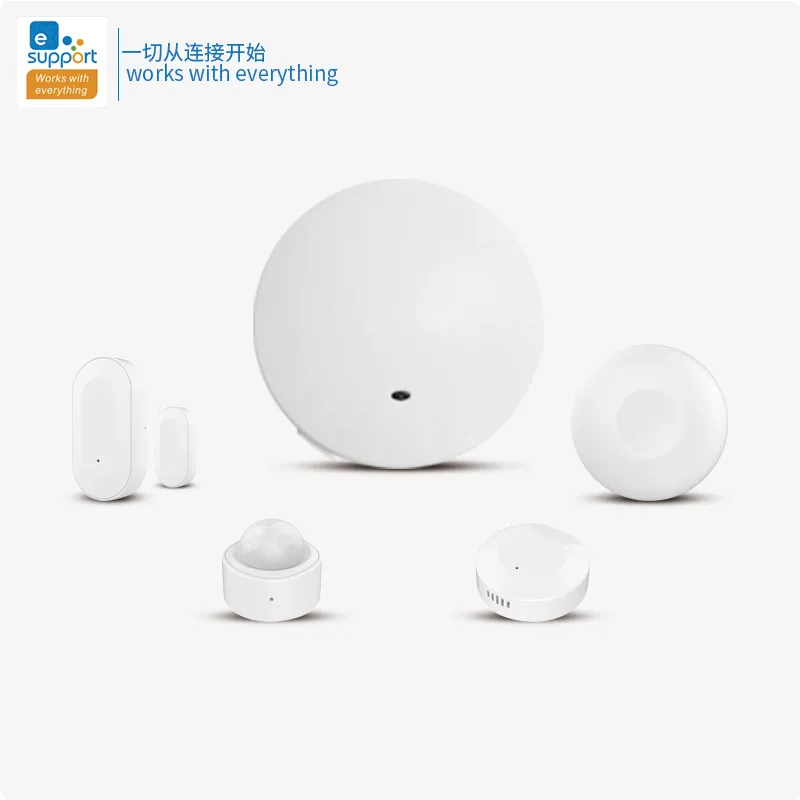 

Lonsonho eWeLink Zigbee Alarm Systems Security Home Wireless Smart Wifi Alarm System Door Motion Temperature Humidity Sensor