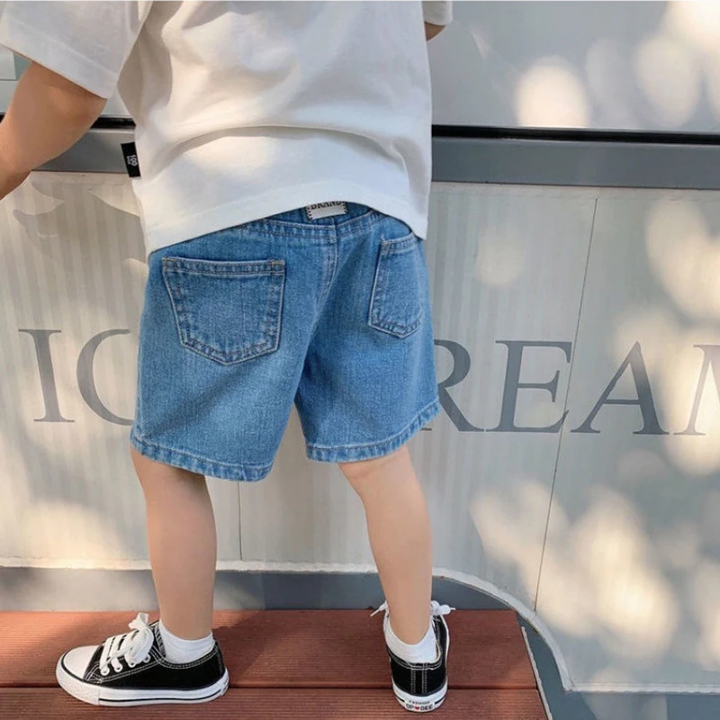 New Shorts Denim Thin Short Trousers Children Short Jeans Kids Baby Stretch Boardshorts Boy Summer Shorts Staright Jeans kids shorts