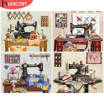 

HUACAN DIY Pictures By Number House Kits Drawing On Canvas Painting By Numbers Scenery Hand Painted Picture Art Gift Home Decor