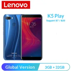 Lenovo Global Version K5 Play 3 ГБ 32 ГБ 18:9 полноэкранный сканер отпечатков пальцев 13 МП Двойная камера 5,7 дюйма Смартфон Snapdragon 430 Cell