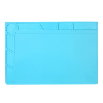

Silicone Heat Insulation Soldering Iron Maintenance Mat Electronics Disassembly BGA Soldering Repair Pad + Ruler Screw Notches
