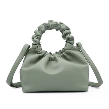 

Elegant Green Summer Bag For Women 2020 Round Handle Candy Color Lady Shoulder Bag Female Messenger Handbags