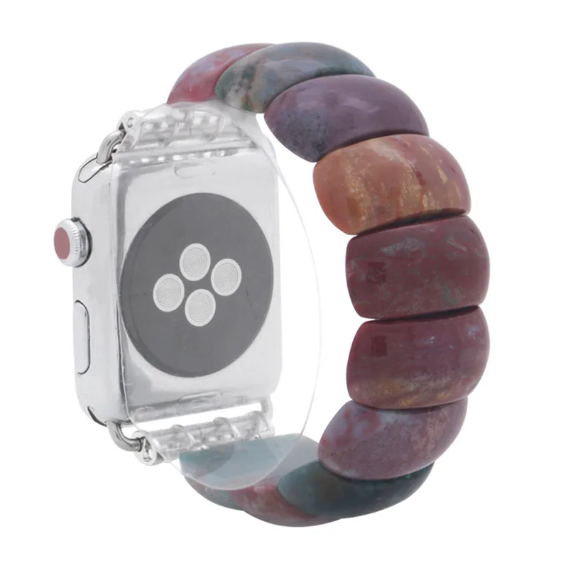 LW0018 Lureen эластичный ремешок для часов, Бирюзовый бисер для Apple Watch серии 1/2/3, 42 мм, 38 мм, версия браслет ремешок для наручных часов iwatch, 4/5 40 мм 44 мм - Цвет ремешка: LW0018