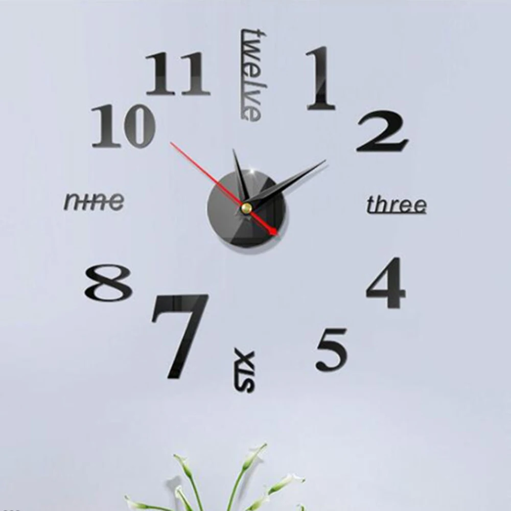 Estilo Moderno Diy Reloj De Pared Grande Sala De Oficina En Casa