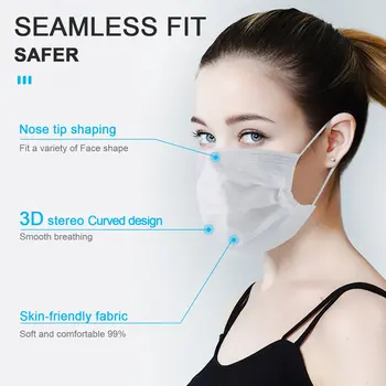 

Disposable Masks Non-Woven Fabric Face Masks Grade Masks Anti Pm2.5 Dustproof Smoke Pollution Mask 1/3Pcs