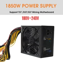 Power Supply Mining Rig ATX 1850W For Bitcoin miner Coin Ethereum 1800w Support T37 D37 S37 Mining Motherboard High Efficiency