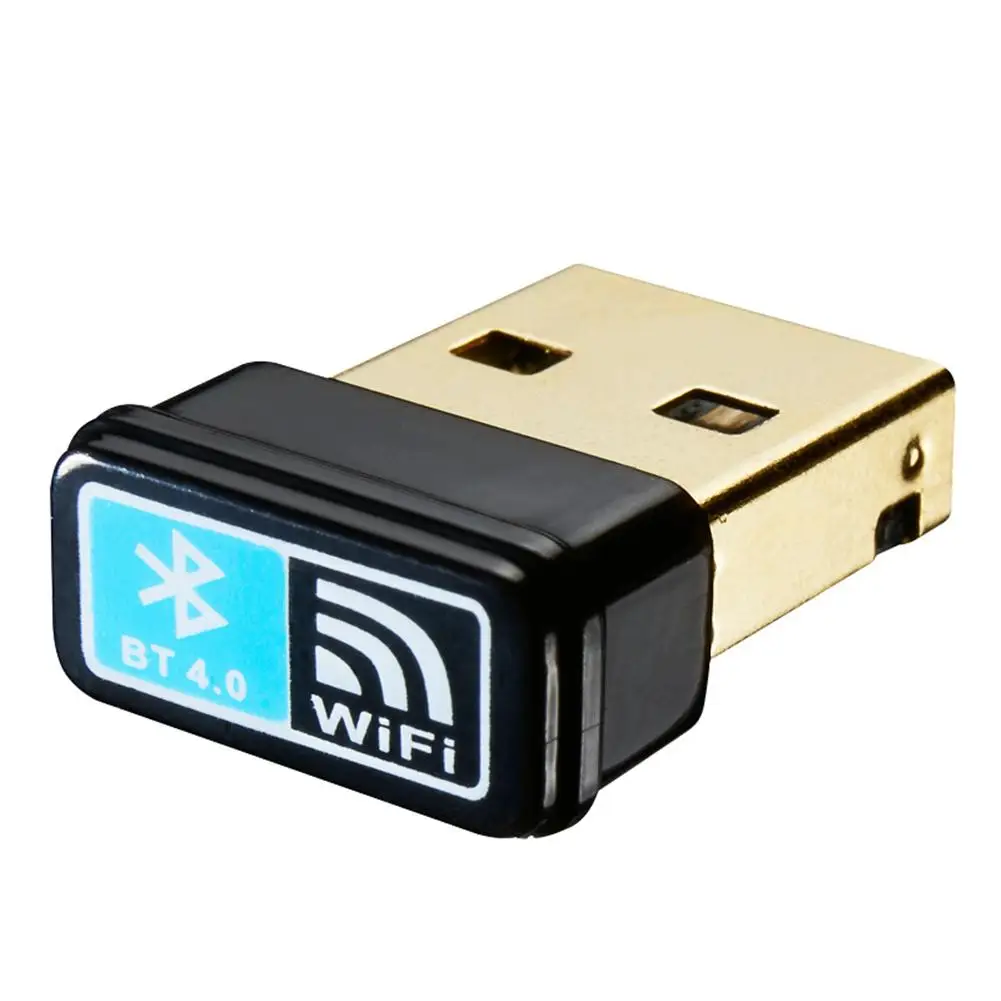 150 Мбит/с Мини USB адаптер Wi-Fi Bluetooth 4,0 Двойной Функция беспроводной адаптер Поддержка IEEE 802.11n/11g/11b Встроенная антенна