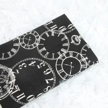 Полметра простой тонкий хлопок ткань с часами печати ручной работы DIY одежды платье ткань хлопок CR-288