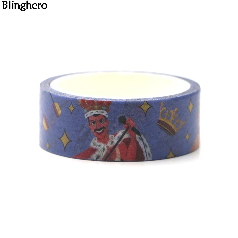 Blinghero Freddy Mercury 15 мм X 5 м кран Васи крутая маскирующая лента клей стикер ленты декоративные ленты Персонализированная наклейка BH0018