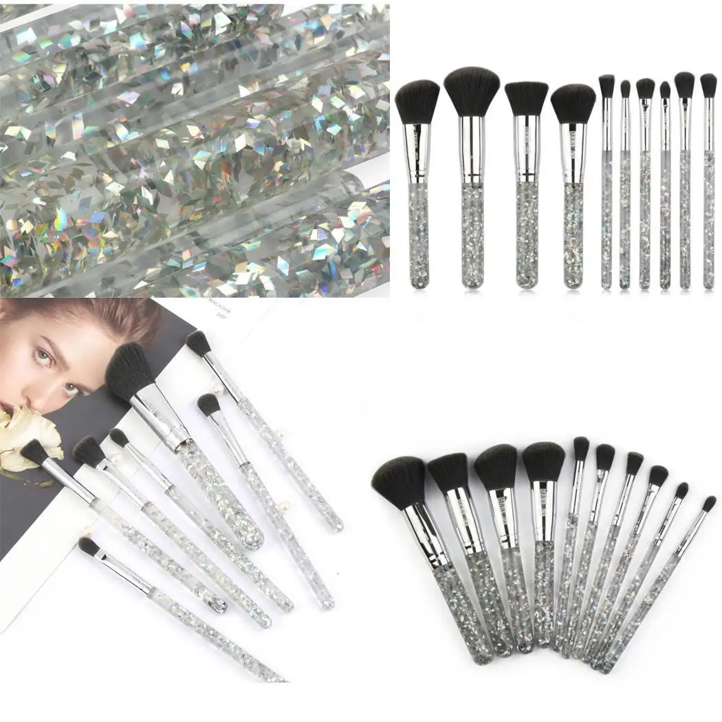 10 Pcs/Set Makeup Brushes Foundation Eyeshadow Blush Contour General Nylon Brush Face, 0.176 kg Home Tools