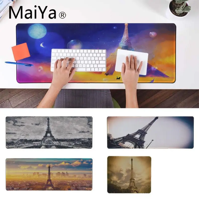 MaiYa Эйфелева башня аниме искусство красивый коврик для мышки в стиле аниме большая акция большой игровой коврик для мыши клавиатуры коврик