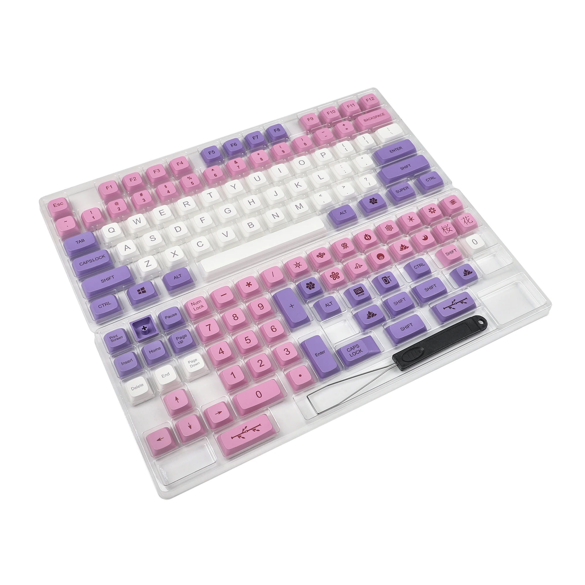 Ymdk 134 Key Hana Dye Sub Zda Bola Forma Pbt Keycap Semelhante ao Xda para Teclado mx 104 87 61 Melody 96 Kbd75 Id80 Gk64 Sp84 - Imagem 6