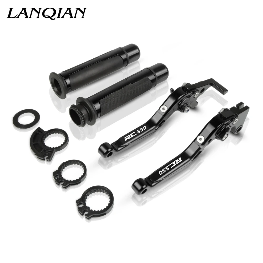 Аксессуары для мотоциклов CNC Регулируемые тормозные рычаги сцепления и ручки с логотипом для KTM RC390 2013
