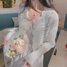 

2021 Women Clothing Oversize Womens Sweaters Summer Vintage Cardigan Thin Sweater Knitted Cardigan Knit Button Loose Maxi Tops
