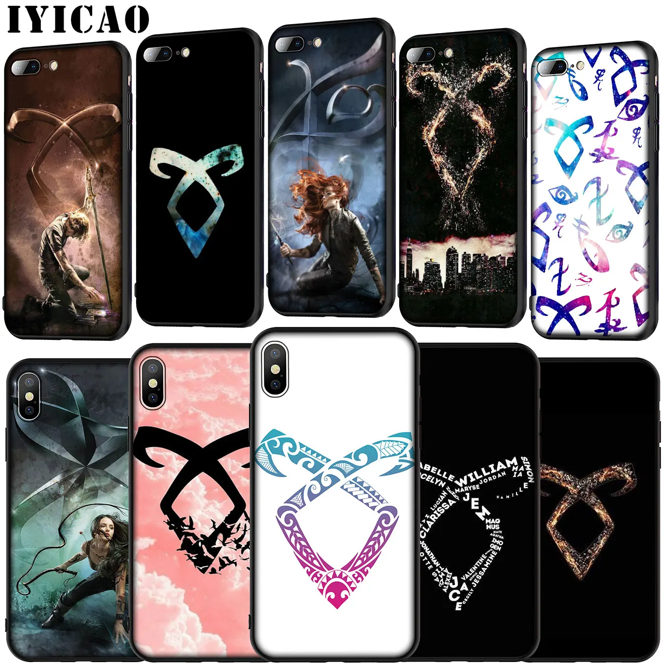 IYICAO Shadowhunters star Мягкий силиконовый чехол для iPhone 11 Pro XR X XS Max 6 6S 7 8 Plus 5 5S SE черный ТПУ