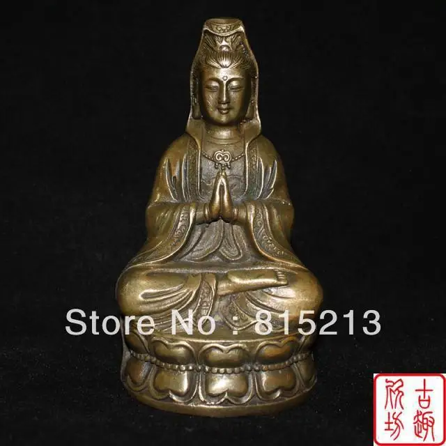 Ван 000177 китайские бронзовые статуи& Kwan Yin NR