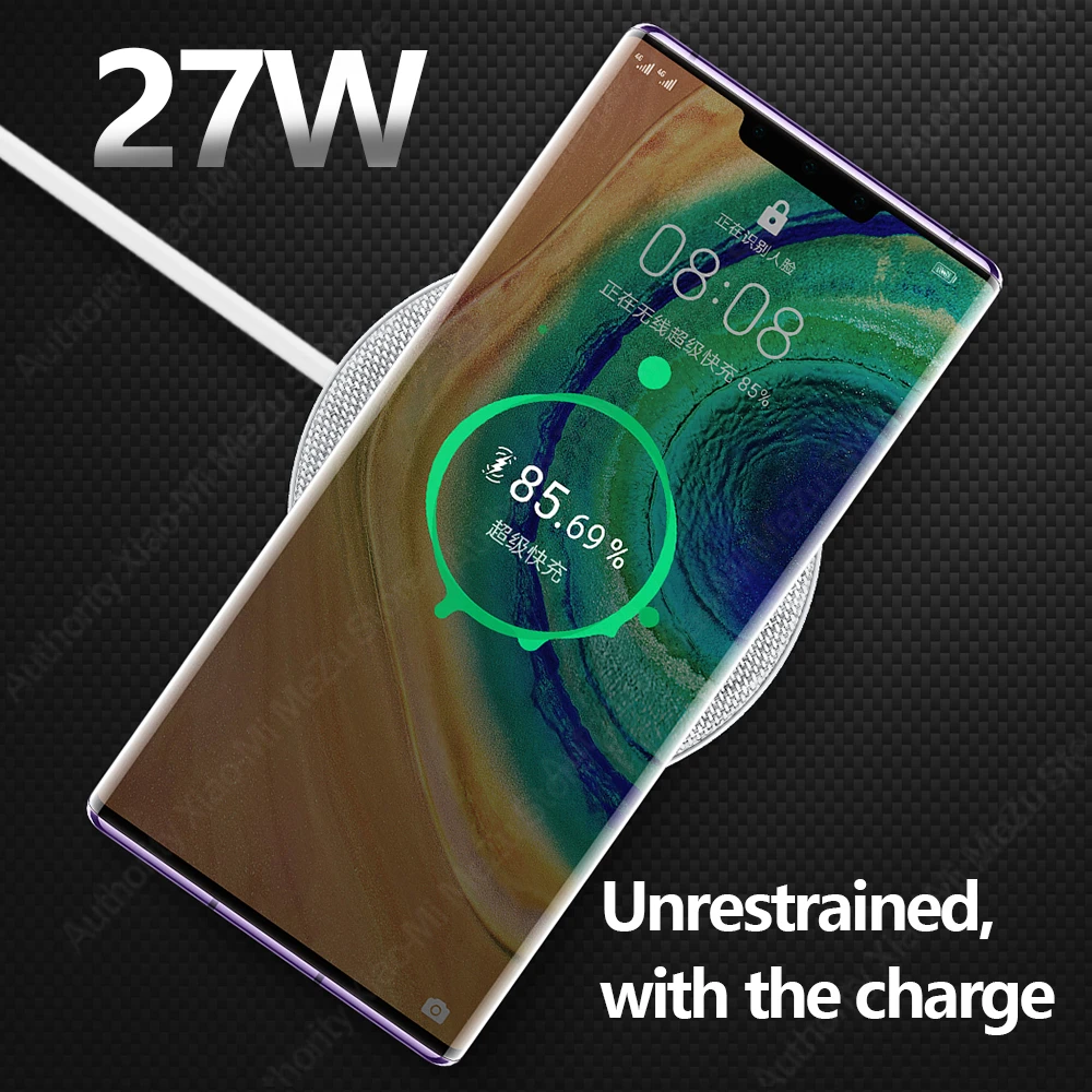 Huawei Honor Беспроводное зарядное устройство Max 27 Вт SuperCharge беспроводное быстрое зарядное устройство для huawei mate P30 Pro для iPhone 11 для samsung S10