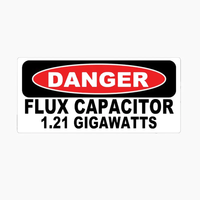 car sun shade Amusing Danger Flux Capacitor 1.21 Gigawatts Reflective Car Sticker Waterproof Sunscreen Decals Vinyl,15cm*7cm custom car decals