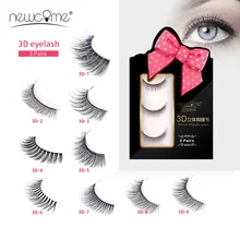 NEWCOME 3 пары 3D Поддельные ресницы черные Профессиональные натуральные Макияж ресницы индивидуальные Maquiagem Cilios Faux cilets