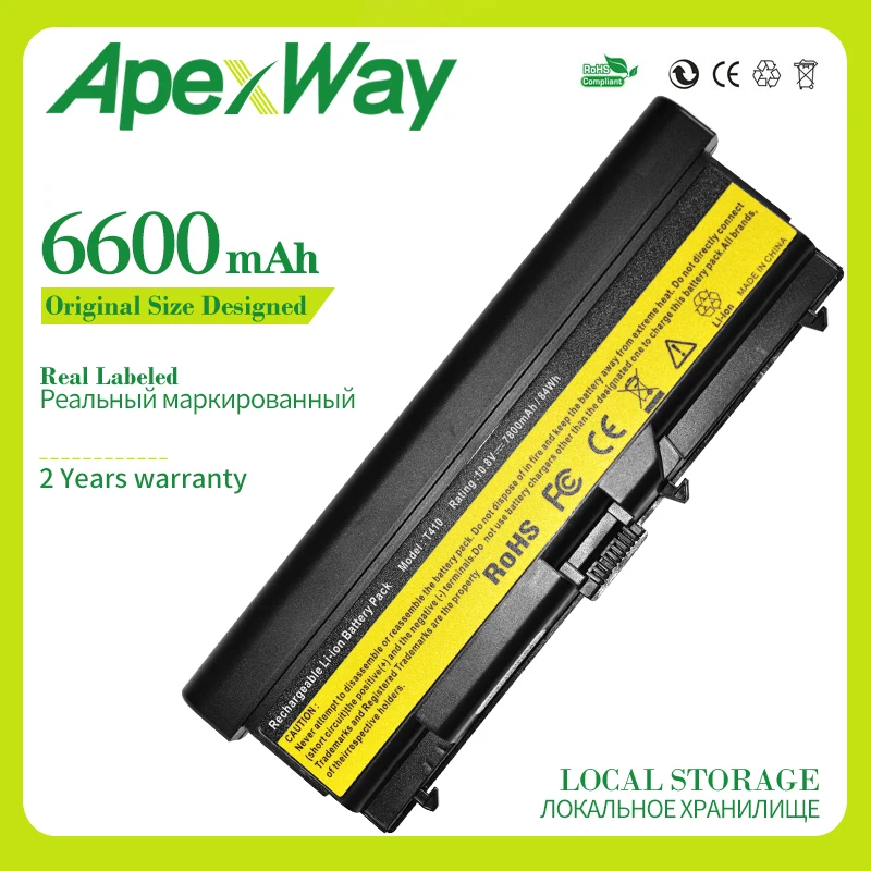 Apexway 9 батарея для Lenovo ThinkPad Edge 14 &quotT510 T510i T520 W510 W520 T410 T410i T420 42T4708 42T4709 42T4710 51J0499|9 cell