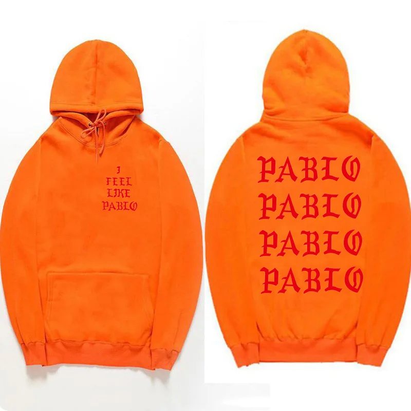 Худи большого размера, толстовка с надписью I like Paul Pablo Kanye West homme, мужская толстовка с капюшоном в стиле хип-хоп, уличная толстовка с капюшоном Pablo - Цвет: Orange XMS110