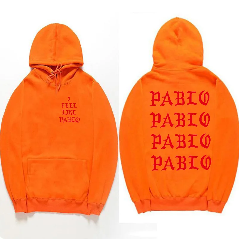 Orange XMS110 Худи большого размера, толстовка с надписью I like Paul Pablo Kanye West homme, мужская толстовка с капюшоном в стиле хип-хоп, уличная толстовка с капюшоном Pablo - Цвет: Orange XMS110