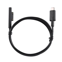 Магнитный разъем для быстрой зарядки зарядный кабель type C Tablet Black Plug And Play Compact с индикатором для microsoft Surface 3