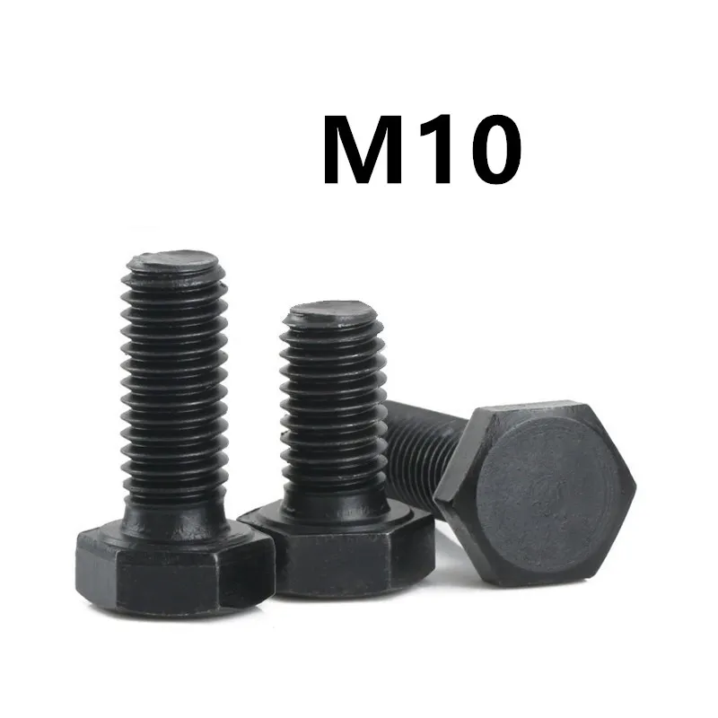 

10PCS M10x16/20/25/30/35/70mm GB5783 DIN933 Black 304 Stainless steel Outer Hexagon Hex Socket Head Cap Screw Bolt Metric Thread