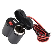 Sıcak satış USB güç 12 V-24 V su geçirmez motosiklet/bisiklet çakmak şarj soketi(China)