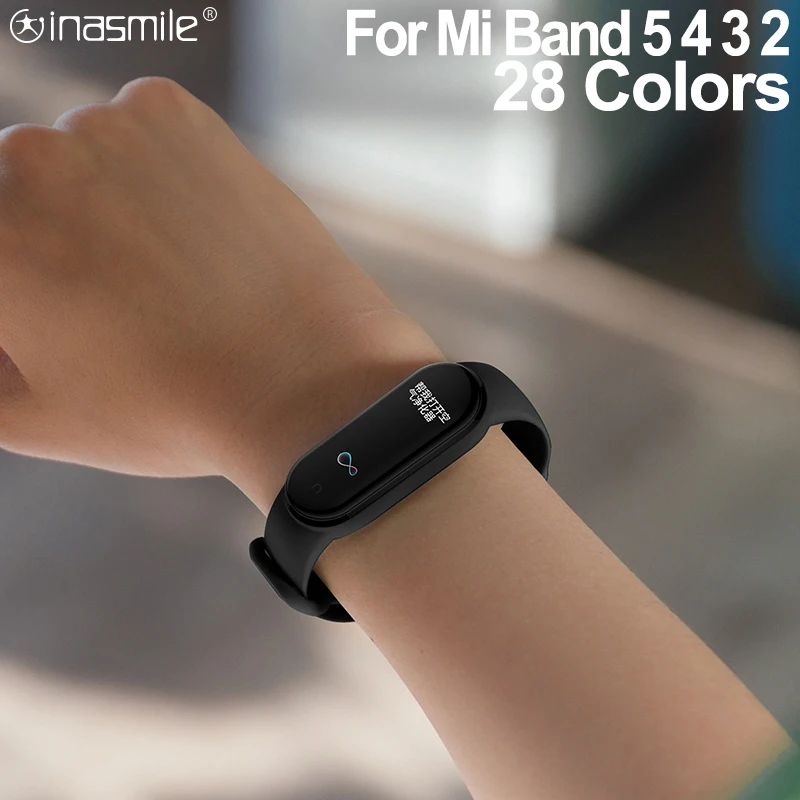  Ремешок силиконовый для смарт часов Xiaomi Mi Band 5 4 3, сменный спортивный браслет для Mi Band 3 4 5 