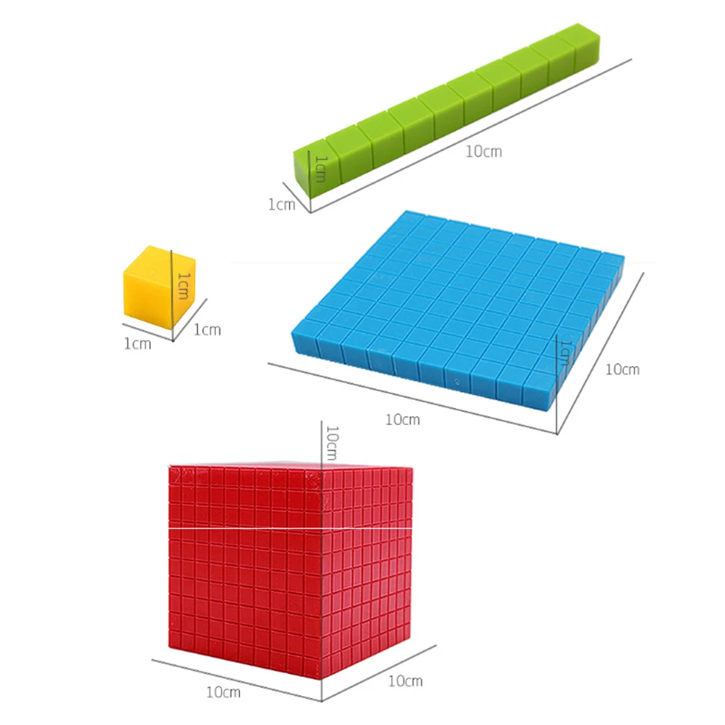 121x Montessori Math Decimal Cube Kid's Preschool Educational Toys 10cm