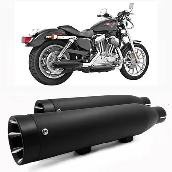 

Aftermarket motorcycle parts 3-1/4" Slip On Exhaust Muffler w/CNC Billet Cap For Harley davidson Sportster XL 883 1200 BLACK